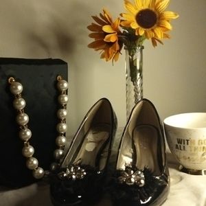 Madeline Stuart Black wedge heel